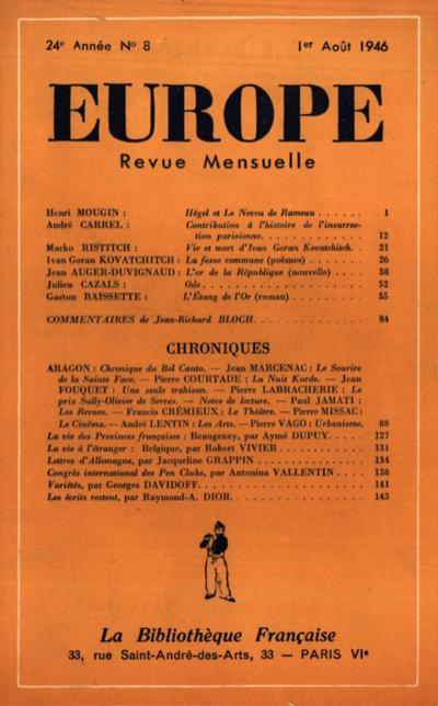 Hégel et Le Neveu de Rameau