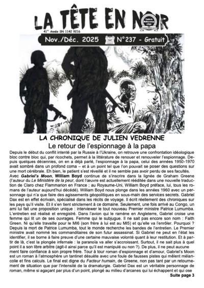 Le retour de l’espionnage à la papa