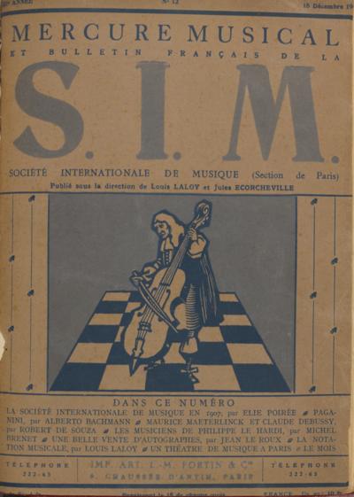 La société internationale de musique en 1907