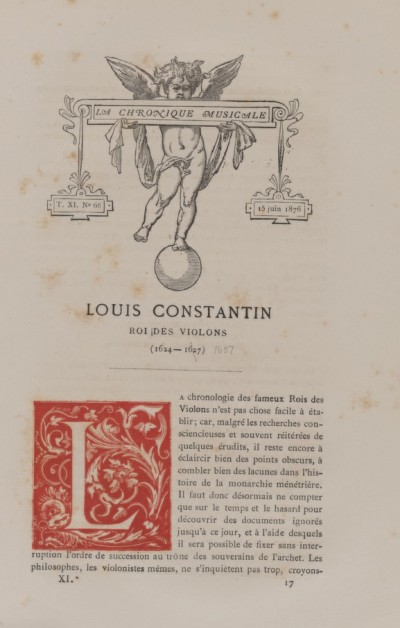 Couverture de Louis Constantin roi des violons