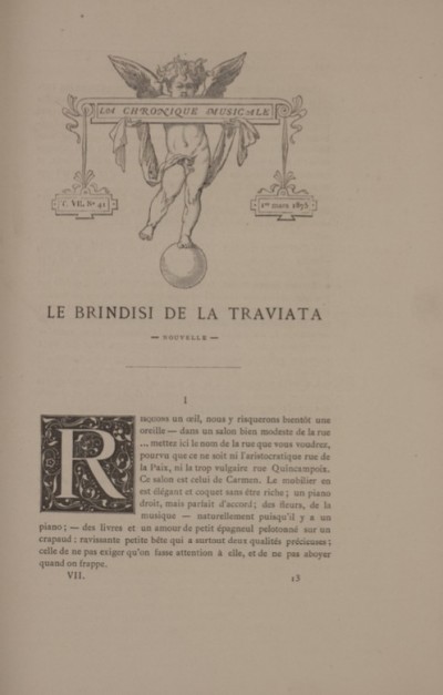 Jaquette Le Brindisi de la Traviata