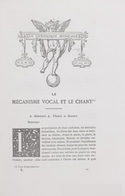 Le mécanisme vocal et le chant