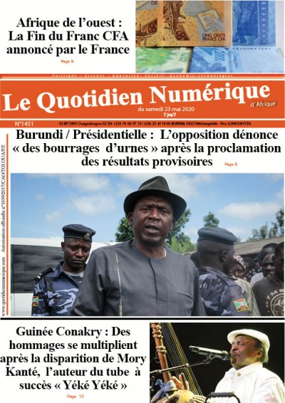 Jaquette Burundi / Présidentielle