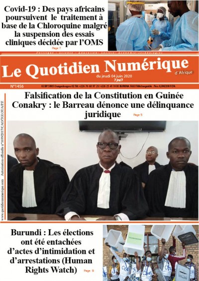 Jaquette Falsification de la Constitution en Guinée