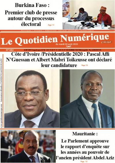 Jaquette Côte d’Ivoire/Présidentielle 2020