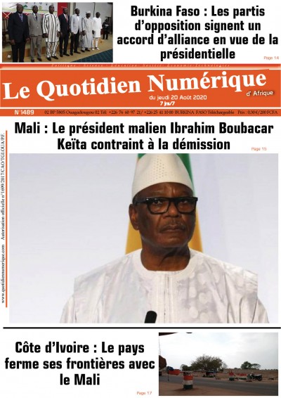 Jaquette Mali:Le président malien Ibrahim Boubacar Keïta