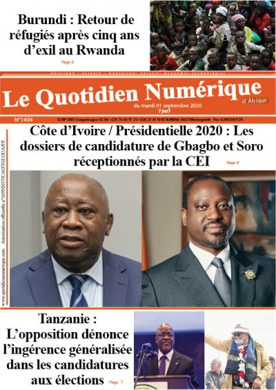 Jaquette Côte d’Ivoire / Présidentielle 2020