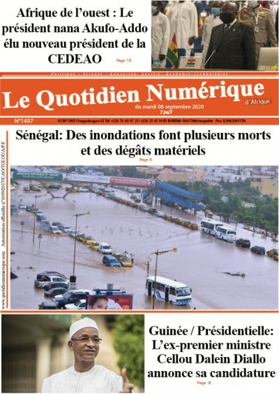 Jaquette Sénégal: Des inondations
