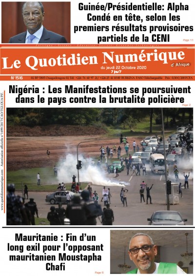Jaquette Nigéria:Les Manifestations se poursuivent