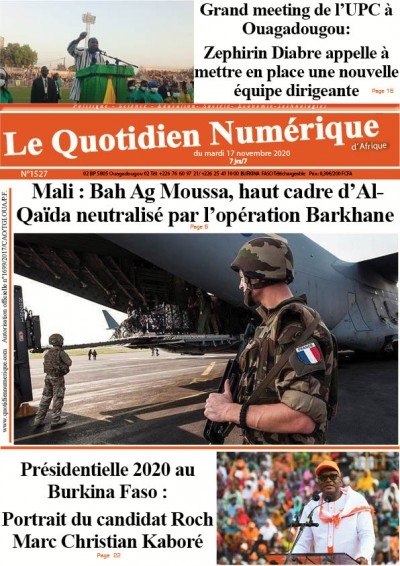 Jaquette Présidentielle 2020 au Burkina Faso