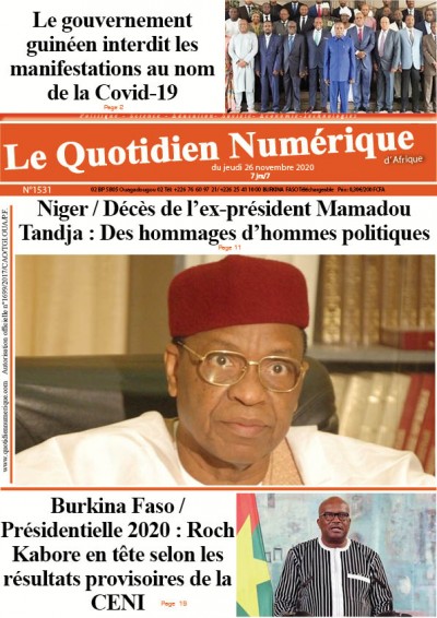 Jaquette Niger / Décès de l’ex-président Mamadou Tandja