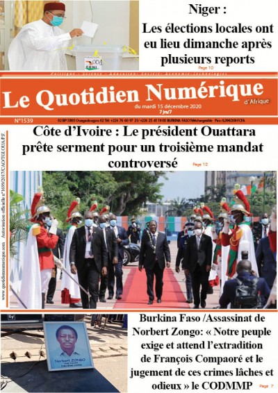 Jaquette Côte d’Ivoire:Ouattara prête serment