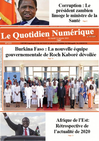 Jaquette Burkina Faso:La nouvelle équipe gouvernementale