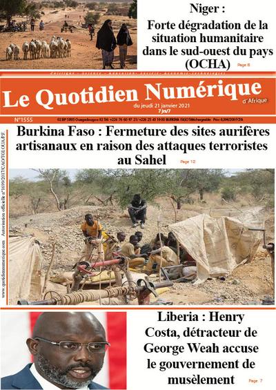 Jaquette Burkina Faso:Fermeture des sites aurifères