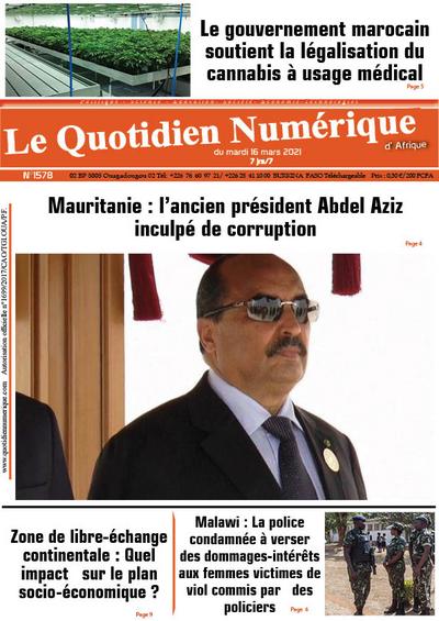 Jaquette Mauritanie:l’ancien président Abdel Aziz inculpé