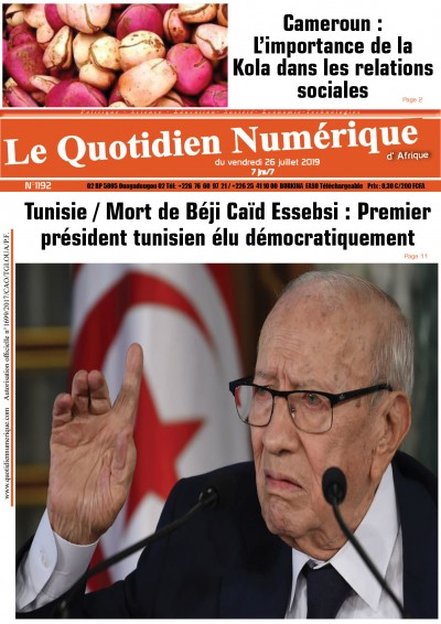 Tunisie / Mort de Béji Caïd Essebsi