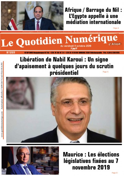 Jaquette Tunisie:Libération de Nabil Karoui