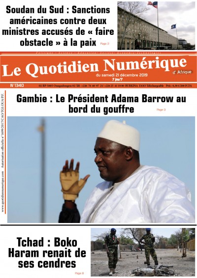 Jaquette Gambie : Le Président Adama Barrow
