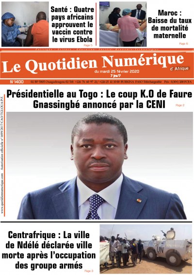 Jaquette Présidentielle au Togo : Le coup K.O de Faure