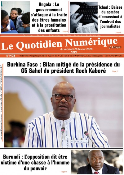 Jaquette Burkina Faso : G5 Sahel