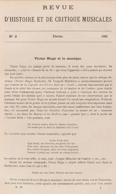 Victor Hugo et la musique