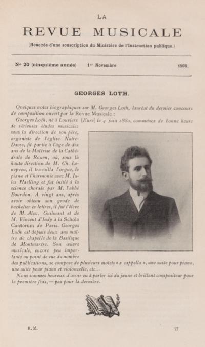Jaquette Georges Loth