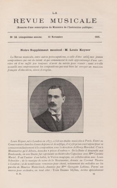 M. Louis Kayser