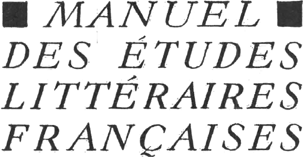 revue manuel des études littéraires françaises